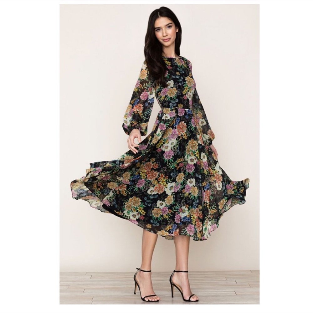 🆕 Yumi Kim Serenade Midi Dress in Wisteria Park